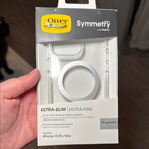 NWOT OtterBox Symmetry Series Case for iPhone 15 Pro Max - Clear